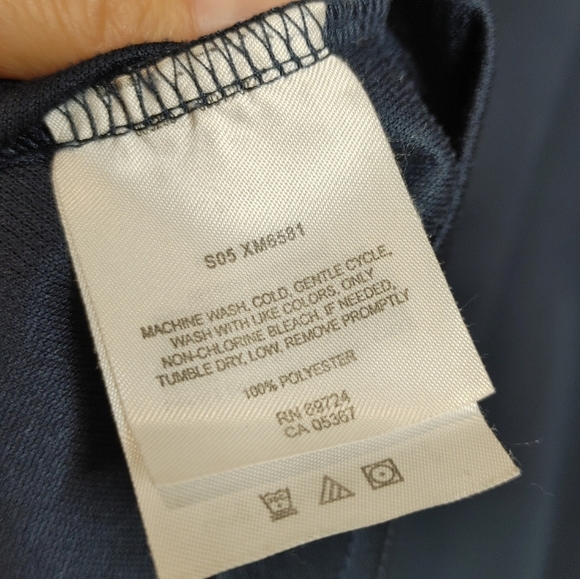 SOREL Crew Neck Short Sleeve Athletic Tee Shirt Blue Large Polyester - Picture 8 of 8